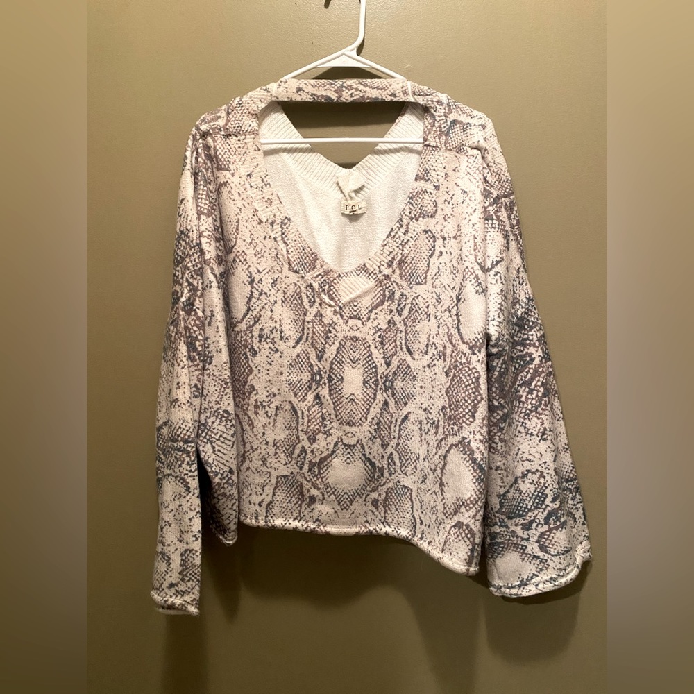 POL Snake Skin Sweater